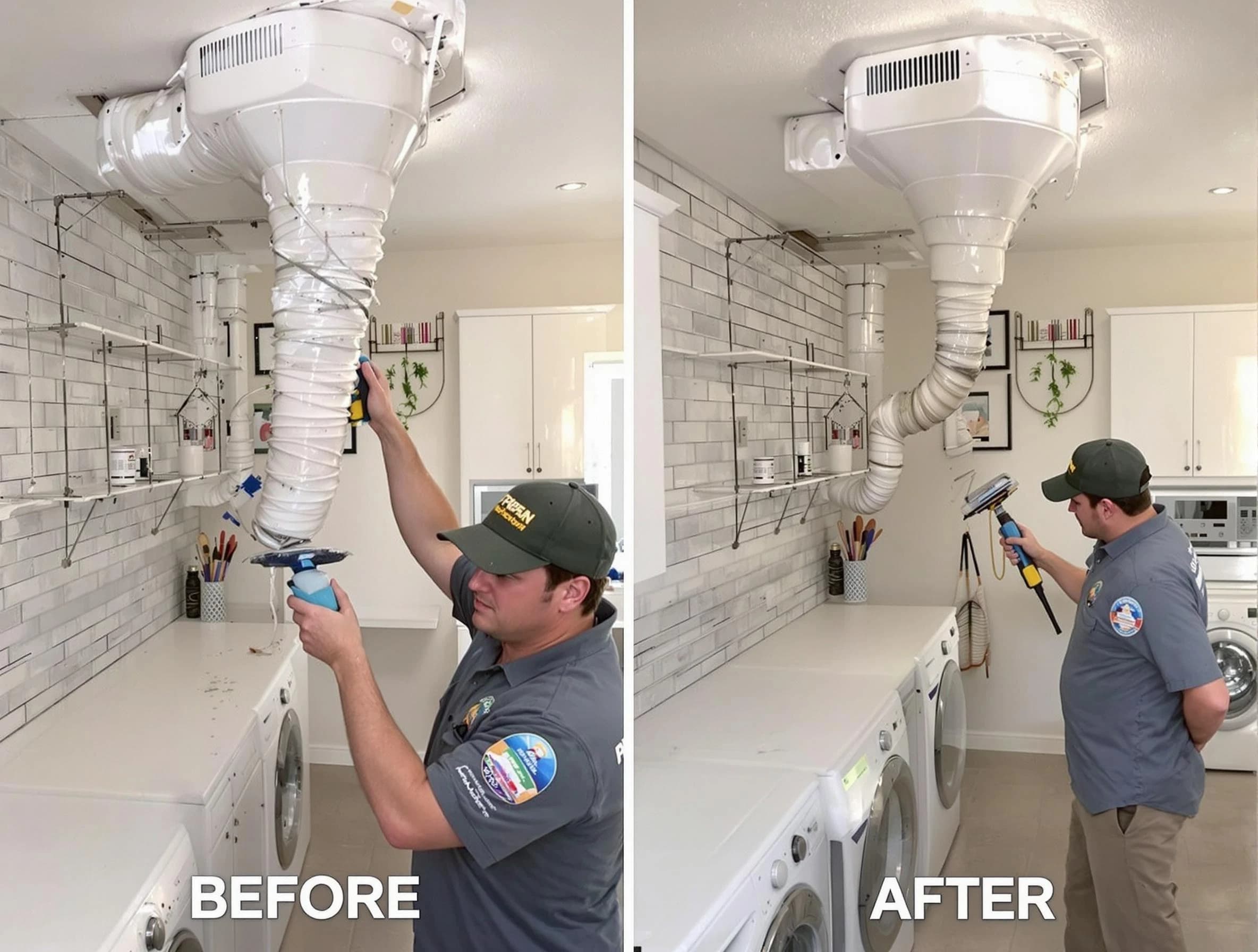 Professional dryer exhaust vent cleaning by Leeds Dryer Vent Cleaning in Leeds