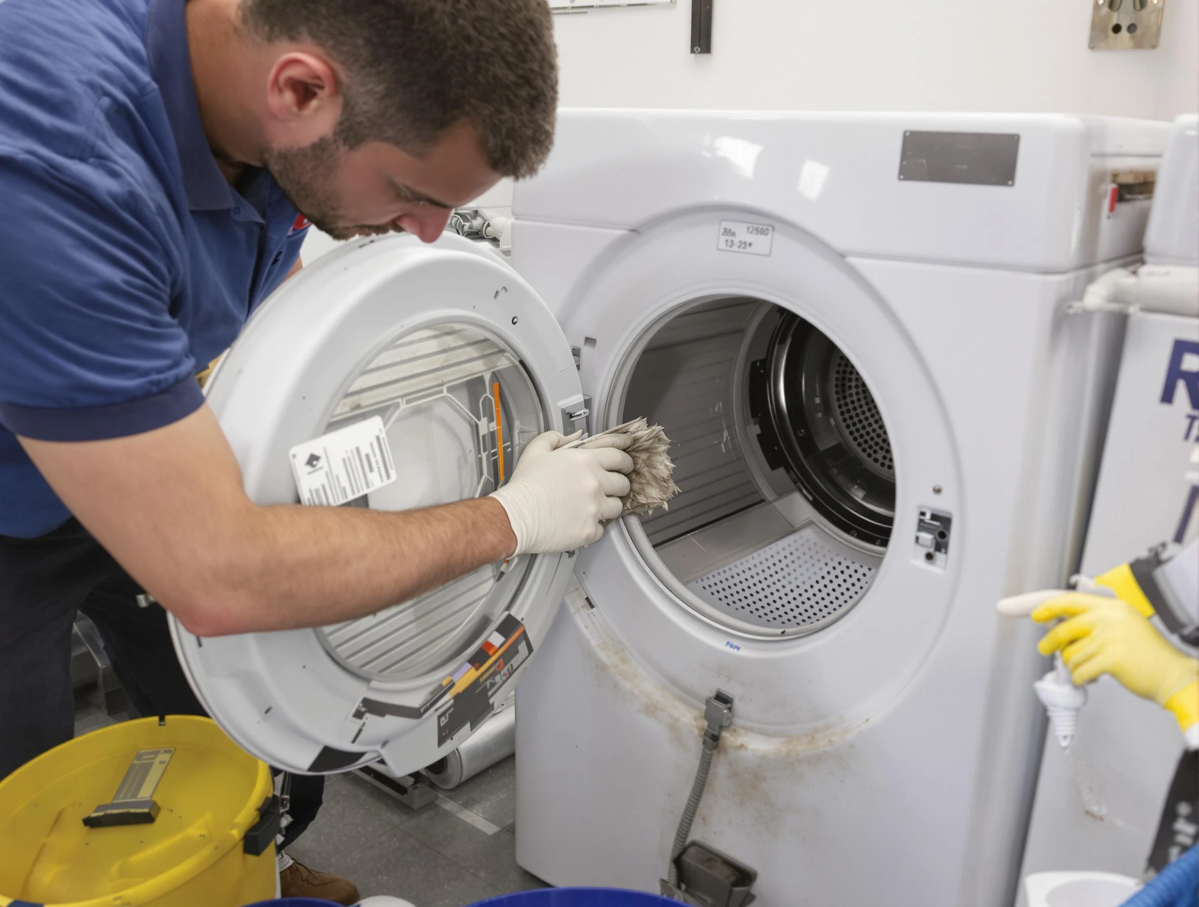 Leeds Dryer Vent Cleaning specialist performing detailed lint trap cleaning service in Leeds