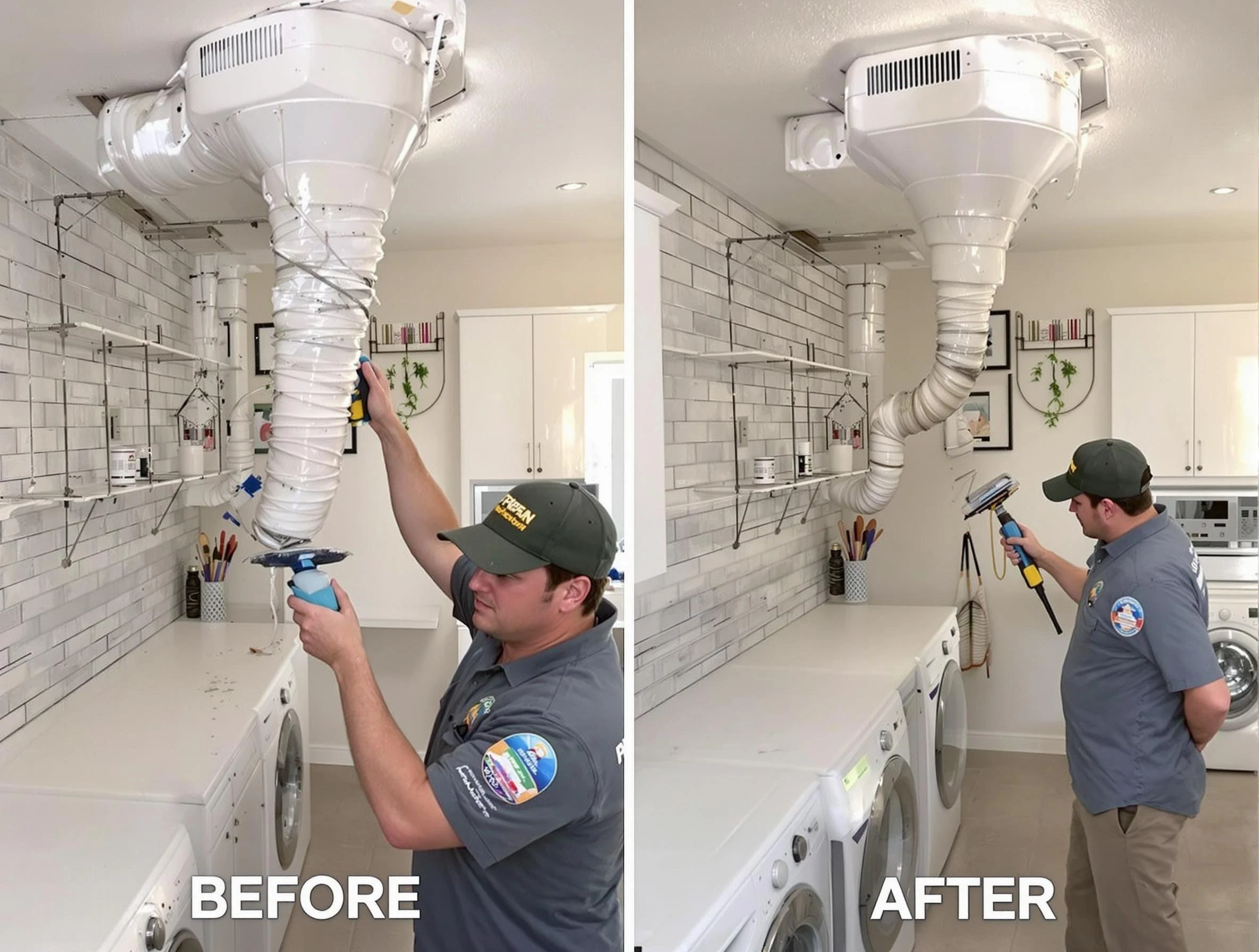 Professional dryer exhaust vent cleaning by Leeds Dryer Vent Cleaning in Leeds