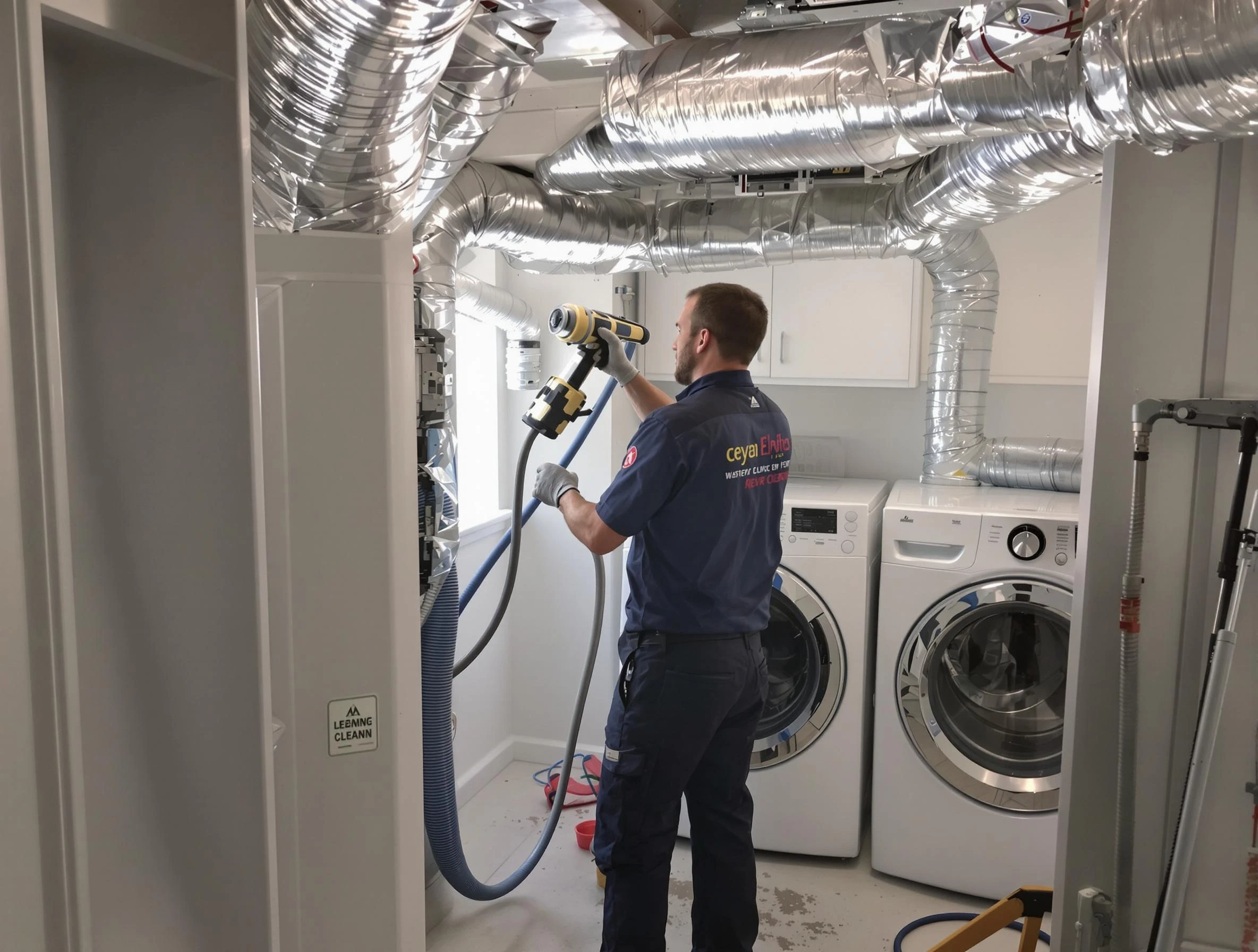Leeds Dryer Vent Cleaning specialist using advanced equipment for thorough duct cleaning in Leeds